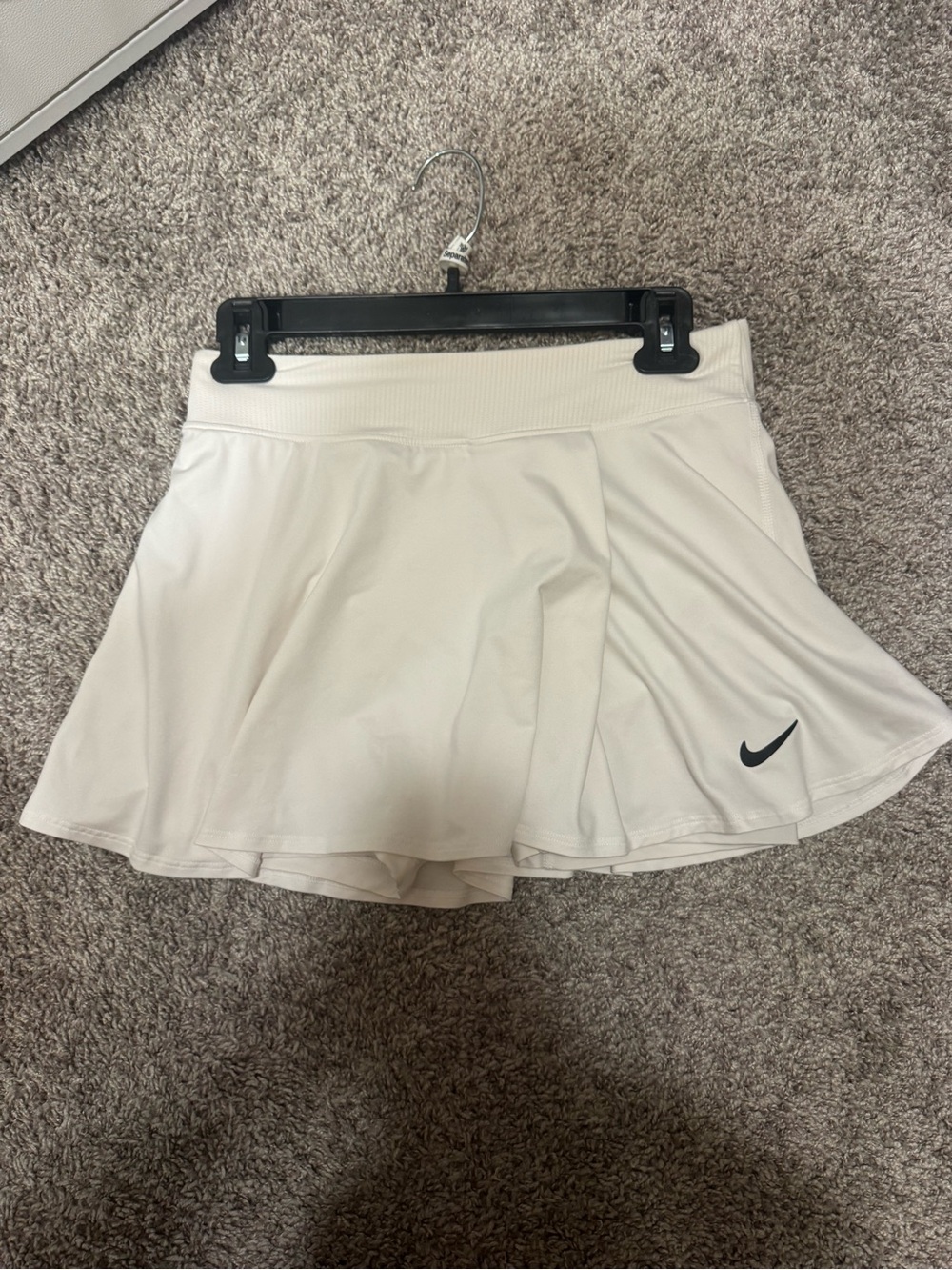 Nike Women's Cream Tennis Skort with Black Swoosh
